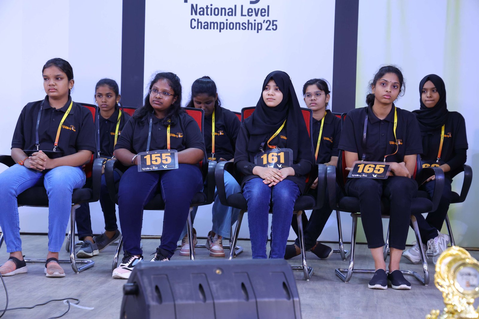 Students participating in Spelling Bee